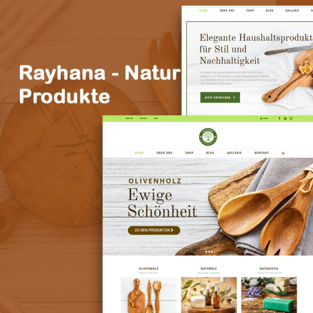 Rayhana Natur Webdesign, Medien und Design-Lösungen von Absar Webagentur bieten erstklassige Möglichkeiten, Ihr Unternehmen im digitalen Raum herausragend zu präsentieren.